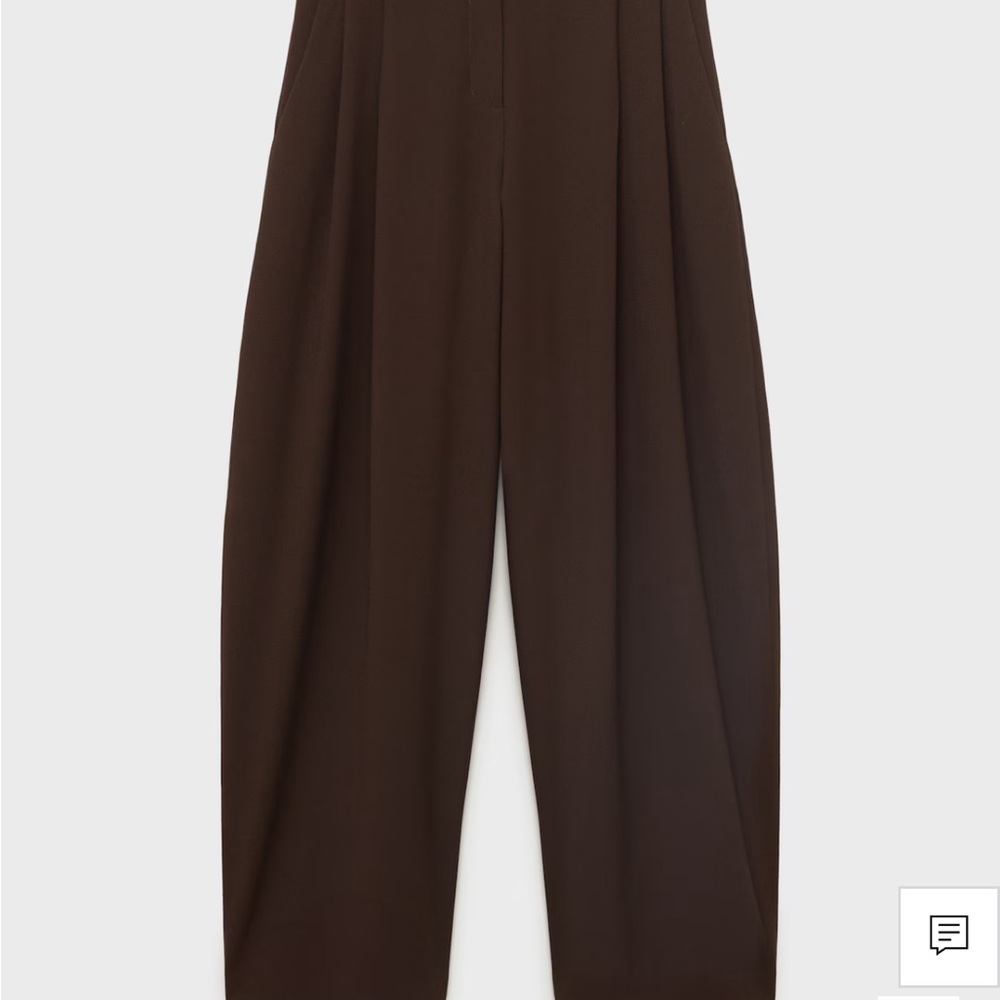 Mango Brown Wide Leg Pants
